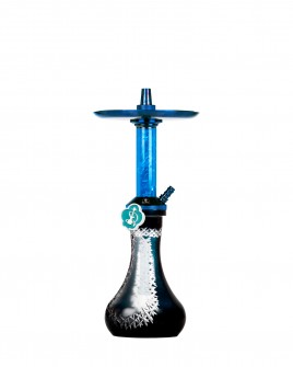 Cachimba-Mr-Shisha-Baby-Pro-Blue+Mastil-Blue+Base-Mini-Frozen-Black