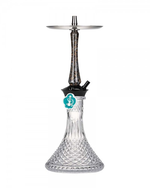 Union Hookah Sleek – Resin Grey-big glass H clear