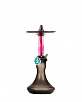 Cachimba-Mr-Shisha-Baby-Pro-Black+Mastil-Pink+Base-Rusa-Mini-Black