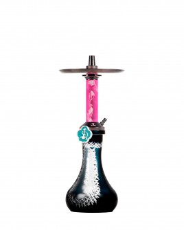 Cachimba-Mr-Shisha-Baby-Pro-Black+Mastil-Purple+Base-Rusa-Mini-Frozen-Black