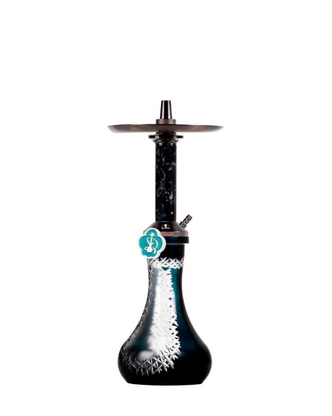 Cachimba-Mr-Shisha-Baby-Pro-Black+Mastil-Black+Base-Rusa-Mini-Frozen-Black