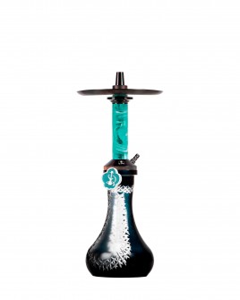 Cachimba-Mr-Shisha-Baby-Pro-Black+Mastil-Turquoise+Base-Rusa-Mini-Frozen-Black