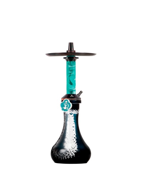 Cachimba-Mr-Shisha-Baby-Pro-Black+Mastil-Turquoise+Base-Rusa-Mini-Frozen-Black