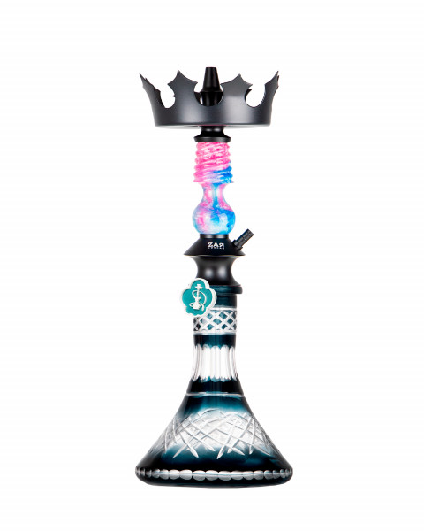 Cachimba-Zar-Hookah-Gufy-Rosa+Base-Rusa-Tallada-Negra Cachimba-Zar-Hookah-Gufy-Rosa+Base-Rusa-Tallada-Negra