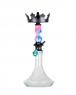 Cachimba-Zar-Hookah-Gufy-Rosa+Base-Rusa-Rayada