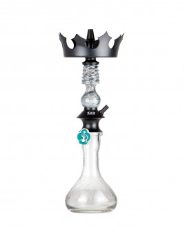 Cachimba-Zar-Hookah-Gufy-Blanca+Base-Rusa-Gota-de-Agua-Tallada