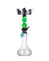 Cachimba-Zar-Hookah-Gufy-Verde+Base-Rusa-Gota-de-Agua-Tallada