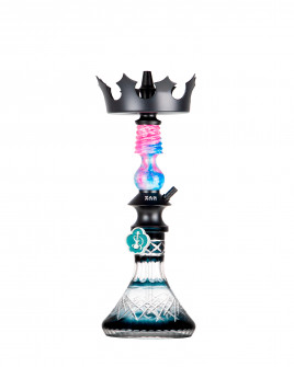 Cachimba-Zar-Hookah-Gufy-Rosa+Base-Rusa-Mini-Tallada-Piramide