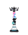 Cachimba-Zar-Hookah-Gufy-Rosa+Base-Rusa-Mini-Tallada-Piramide