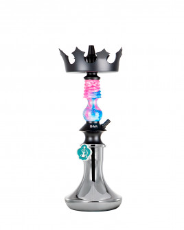 Cachimba-Zar-Hookah-Gufy-Rosa+Base-Rusa-Mini-Plata-Metalico