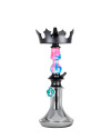 Cachimba-Zar-Hookah-Gufy-Rosa+Base-Rusa-Mini-Plata-Metalico