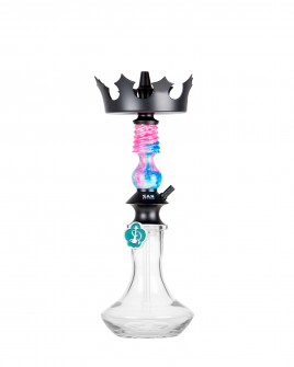 Cachimba-Zar-Hookah-Gufy-Rosa+Base-Rusa-Mini-Clear