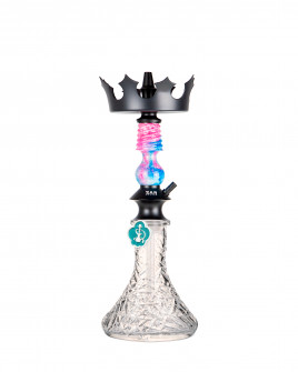 Cachimba-Zar-Hookah-Gufy-Rosa+Base-Rusa-Mini-Lowpoly-Clear