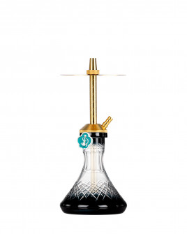 Cachimba-Mr-Shisha-Baby-Gold+Base-Rusa-Mini-Glass-N-Clear-Black