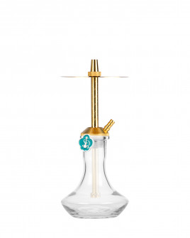 Cachimba-Mr-Shisha-Baby-Gold+Base-Rusa-Mini-Clear