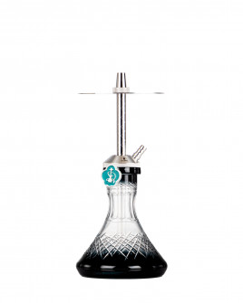 Cachimba-Mr-Shisha-Baby-Silver+Base-Rusa-Mini-Glass-N-Clear-Black