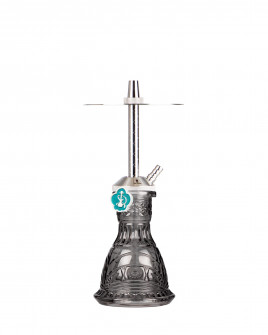 Cachimba-Mr-Shisha-Baby-Silver+Base-Rusa-Micro-Tallada-Smoke