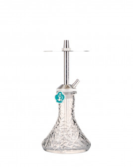 Cachimba-Mr-Shisha-Baby-Silver+Base-Rusa-Mini-Lowpoly-Clear