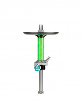 Cachimba-Mr-Shisha-Baby-Silver-Pro-Black+Mastil-Green-sin-base