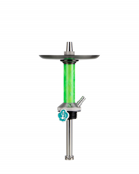 Cachimba-Mr-Shisha-Baby-Silver-Pro-Black+Mastil-Green-sin-base Cachimba-Mr-Shisha-Baby-Silver-Pro-Black+Mastil-Green-sin-base