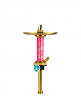 Cachimba-Mr-Shisha-Baby-Gold-Pro-Gold+Mastil-Pink+Sin-Base
