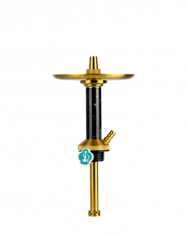 Cachimba-Mr-Shisha-Baby-Gold-Pro-Gold+Mastil-Black+Sin-Base