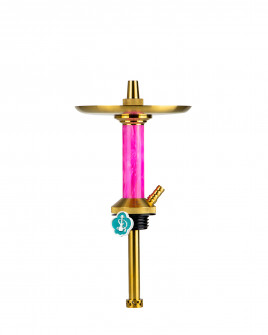 Cachimba-Mr-Shisha-Baby-Gold-Pro-Gold+Mastil-Purple+Sin-Base
