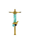 Cachimba-Mr-Shisha-Baby-Gold-Pro-Gold+Mastil-Turquoise+Sin-Base