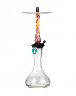 Cachimba-Union-Hookah-Sleek-Wood-Purple-Brown+Base-Rusa-Gota-Agua-Rayada