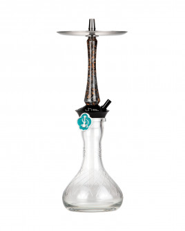 Cachimba-Union-Hookah-Sleek-Uneed-Resin-Pinecone-Grey+Base-Rusa-Gota-Agua-Rayada