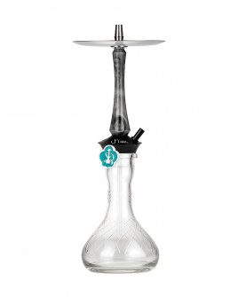 Cachimba-Union-Hookah-Sleek-Uneed-Acrylic-Grey+Base-Rusa-Gota-Agua-Rayada