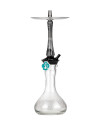 Cachimba-Union-Hookah-Sleek-Uneed-Acrylic-Grey+Base-Rusa-Gota-Agua-Rayada