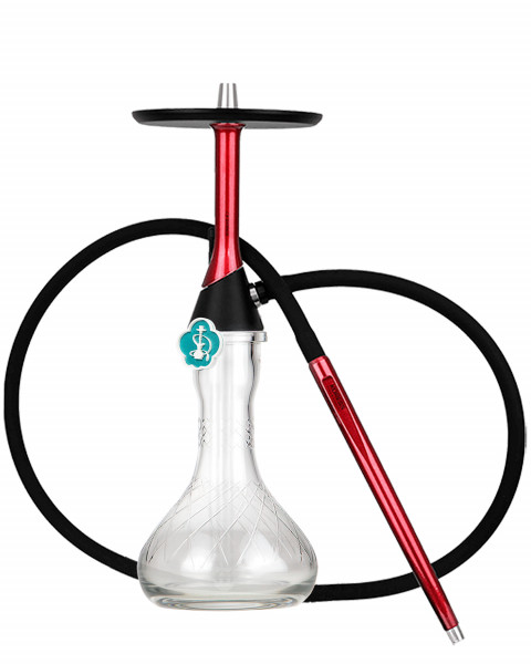 Cachimba-Koress-K2-Maroon+Base-Rusa-Gota-Agua-Rayada
