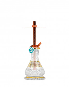 Cachimba-Mr-Shisha-Baby-Bronze+Base-Rusa-Mini-Glass-M-Clear-Gold