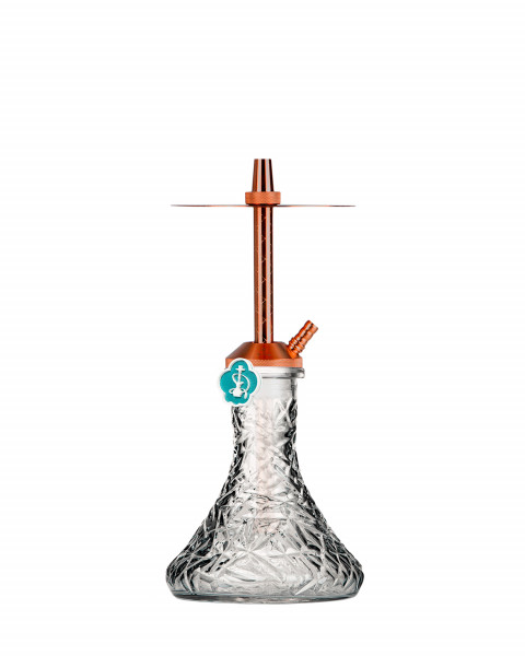 Cachimba Mr Shisha Baby Bronze con Base Rusa Mini Lowpoly Grey