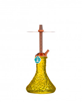 Cachimba Mr Shisha Baby Bronze con Base Rusa Mini Lowpoly Yellow