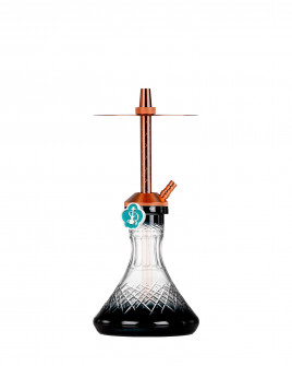 Cachimba Mr Shisha Baby Bronze con Base Rusa Mini Glass N Clear Black