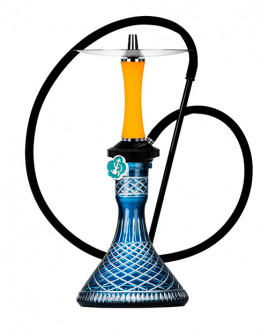 Cachimba-Diavla-Hookah-Turbo-Yellow+Base-Rusa-Crystal-Blue